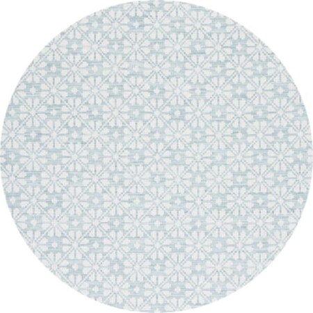 Safavieh 6 ft.-5 in. x 6 ft.-5 in. MSR400 Contemporary Power Loomed Round Rug, Aqua MSR4491J-7R
